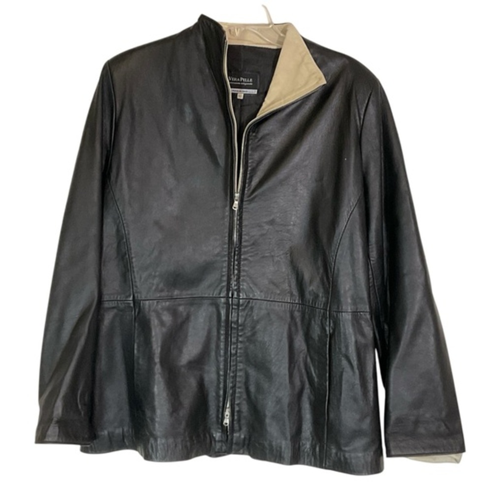 Vera Pelle supple leather jacket size Italian 50